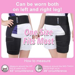 Wisesso Hip Brace, Groin Wrap Braces for Sciatica Pain One Size, Pink