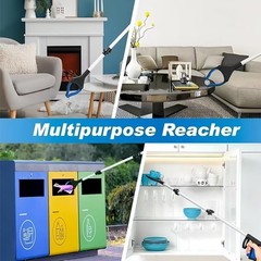 44 Inch Extra Long Grabber Reacher Tool，Foldable Pick up Stick with Strong