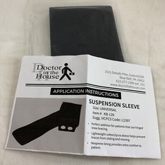 Dr Medical Suspension Sleeve Wrap for Knee Size Universal KB-139 L2397 Black NEW