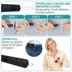 Irtme Button Hook with Zipper Pull – Dressing Helper Assist Tool for Arthritis