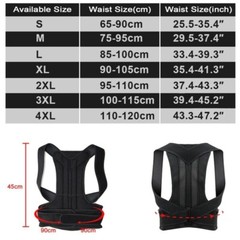 Men / Women Adjustable Posture Corrector Back Support Shoulder Back Brace Belt