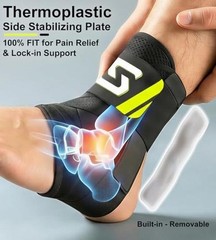 Quick Lace Up Ankle Brace for Sprained Ankle, Slim Fit Ankle M(Ankle:12″-13″)