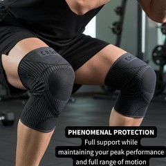 2-Pack Knee Sleeve Compression Brace Support Sport Joint Pain Arthritis Relief