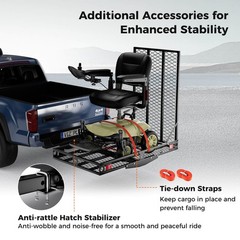 IRONMAX 500lbs Wheelchair Hitch Carrier Mobility Electric Scooter Loading Ramp