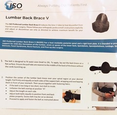 ISO Preferred Lumbar Back Brace V ISO-BA205 – NEW CONDITION