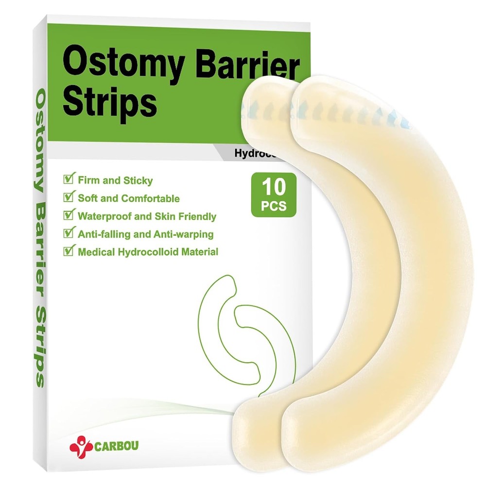 Elastic Ostomy Barrier Strips Hydrocolloid Waterproof Medical Grade 10 Pcs