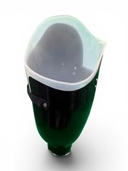 Right above knee prosthetic socket. Not for medical use.