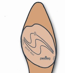 Pedag High Life 171 comfort insole gel, reduces metatarsal pain from high heels