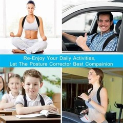Adjustable Posture Corrector Back Shoulder Brace Spine Support Pain Relif