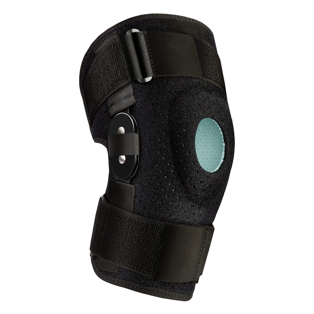Plus Size External Hinged Knee Brace with Compression Wrap for Big Wide Thigh