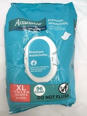 Assurance Premium XL Washcloths Adults, Disposable & Pre-Moistened 2 Pk2 96 Ct,
