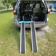 Silver Spring Wheelchair Telescoping Track Ramp 5 Foot Adjustable 600 lb capacit