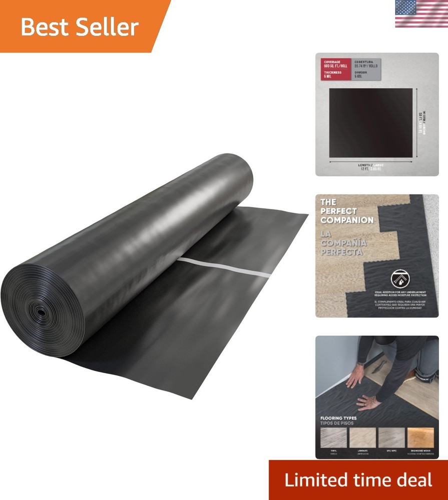 6 Mil Class 1 Polyethylene Film Roll – Superior Moisture Protection 600 Sq Ft