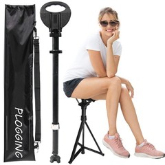 Walking Cane with Seat Folding Lightweight, Portable Cane Seat with Carry Bag…