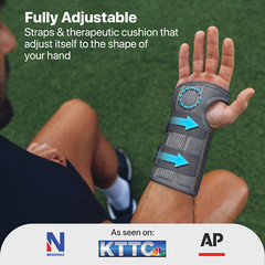 DR. BRACE Adjustable Wrist Brace with Top and Bottom Splints & Cushion