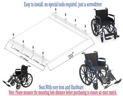 Blue Streak Wheelchair 20 Inch Seat Replacement, 20×16 Inch Nylon Upholstery