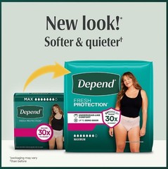 Depend Fresh Protection Bladder Leak Protection for Women – Size: XL – 84 count