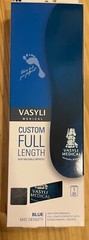 Vasyli Custom Full Length Heat Moldable Orthotics Blue Mid Density KIDS LARGE