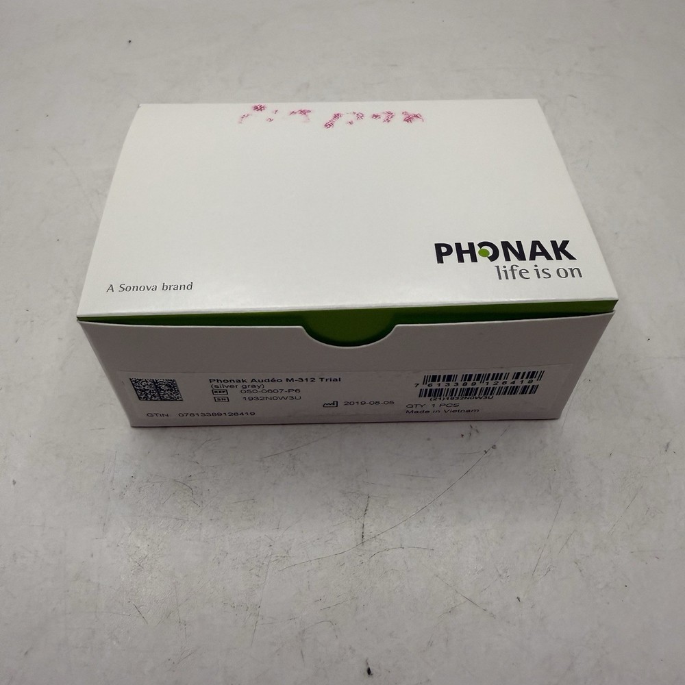 Phonak Audeo M-312 Trial Silver Gray Hearing Aid Sonova Brand NIB