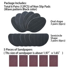 Unikstep 6 Pairs 12 Pieces Shoe Sole Non Slip Pads Anti Skid Self Adhesive