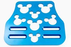 Mouse Head Universal Wheelchair Footplate 7″ x 6″ Front Bolt Fixed Blue