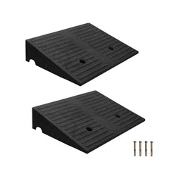 Rubber Curb Ramp 4″ Rise for Sidewalks – 2 Pcs Driveway – 4″ Inch