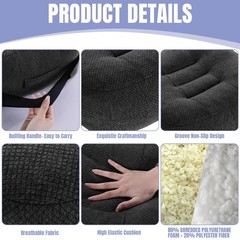 HOMBYS Extra Thick Chair Cushions for Office,6 in Breathable Adult Booster Se…