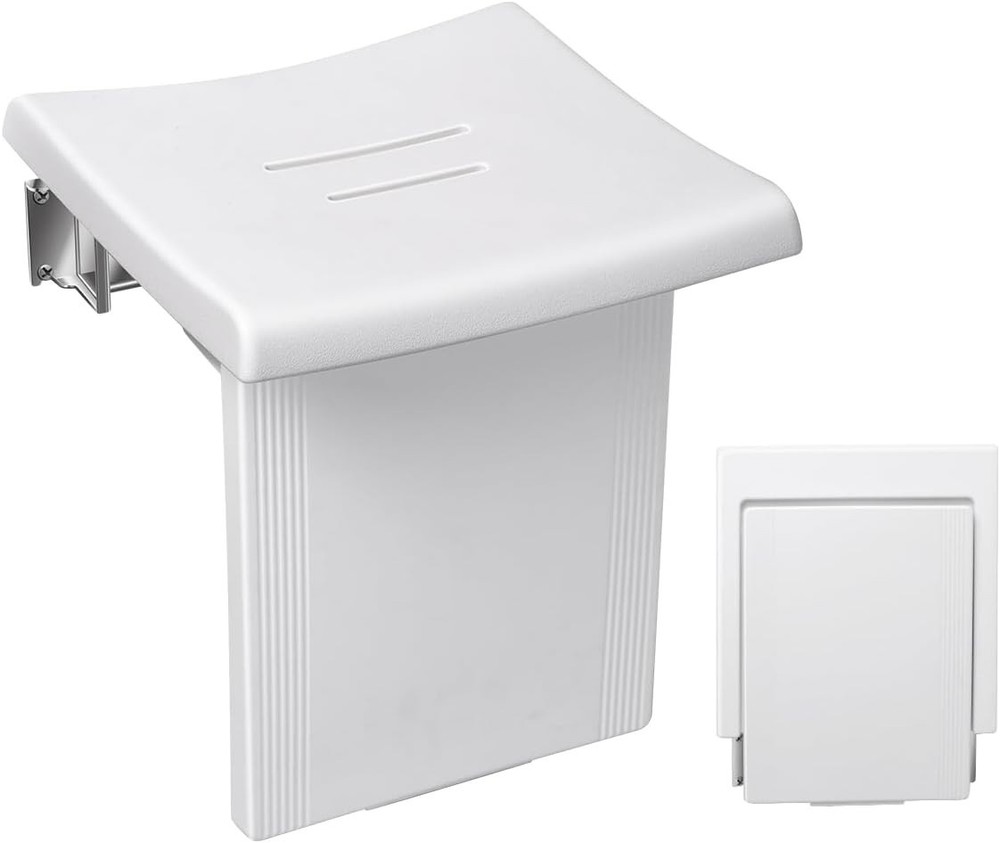 iHork 15×15 Folding Shower Seat 550lb Stainless Wall Mount Bath Safety Bench