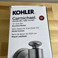 KOHLER Carmichael 16 in. Grab Bar Bathroom Brushed Nickel R27235-BN READ