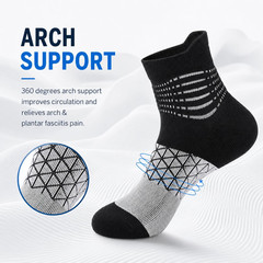 Compression Ankle Support Socks Women Wicking Cushioned Athletic Plantar Fasciit