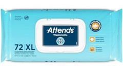 ATTENDS 72 XL PRE-MOISTENED SCENTED ADULT WASHCLOTHS