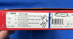 Hollister 18004 2-piece Drainable Pouch, Transparent 2¾“ Flange 70mm 12 Pieces.