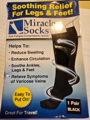 Miracle Socks Snti Fatigue Compression Socks Unisex size S/M New