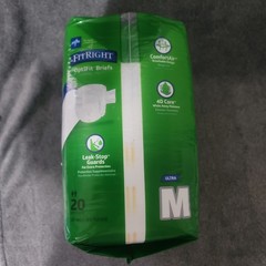 Medline FitRight M Unisex OptiFit Ultra Briefs w/Tabs Leak Stop Guard