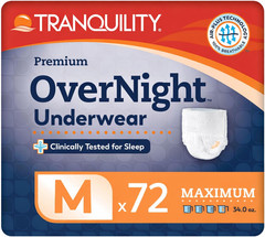 Premium Overnight Disposable Absorbent Underwear (72 ) – M, 34-48 In. Waist – Ma