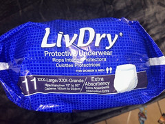 LIVDRY PROTECTIVE UNDERWEAR XXX-LARGE Liv Dry UNISEX Extra Absorb XXXL 11 Diaper