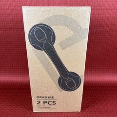 ABLECARE 12” in Black Non-Slip Suction Cup Grab Bar ABS Plastic 2 Pack