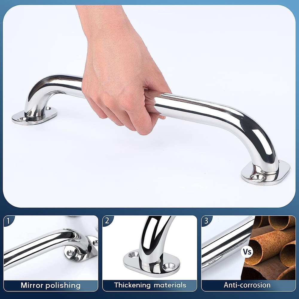 Stainless Steel Marine 12″ Marine Grab Handle Handrail Polished Universal