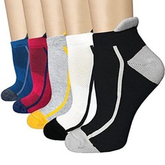 5 Pairs Copper Compression Ankle Socks Women Men Sport Plantar Fasciitis Arch XL