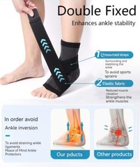 Ankle Support Compression Socks Foot Wrap Arch Heel Plantar Fasciitis Bandage