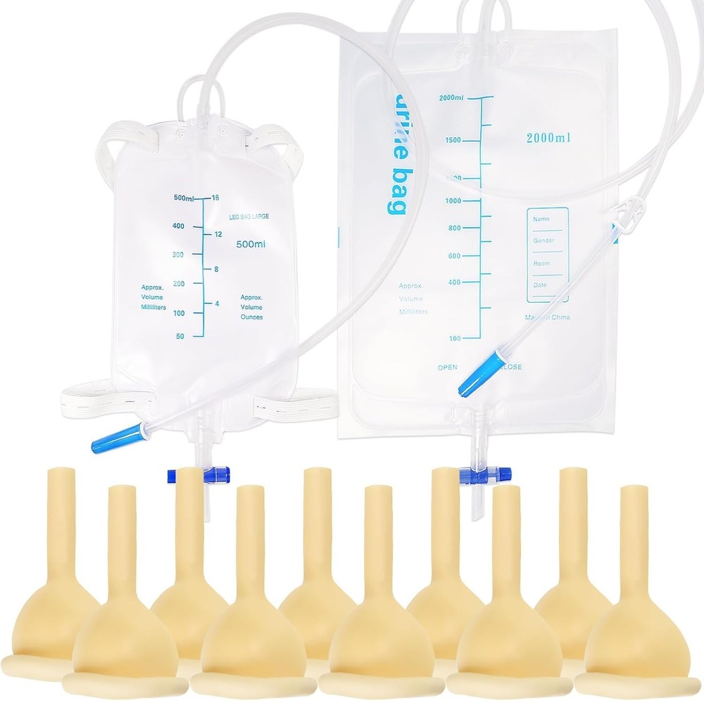 „Condom Catheter External Self Sealing Set 10Pcs Male Condom Catheter 1Pcs 500Ml