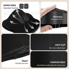 Enlarged Gel Seat Cushion 19in Super Large Thick, Gel Cushion Seat for Pressu…