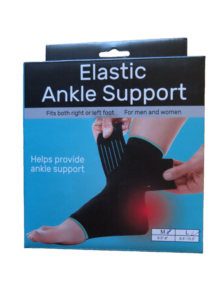 Reusable Elastic Ankle Support. Fits right or left foot. Ankle support #EN391
