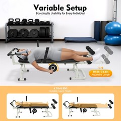 Cervical Stretcher Massage Bed, Full Body Traction Device 330lbs Capacity