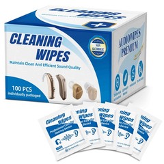 100 Count Hearing Aids Cleaning Wipes Individually Packaged Hearing Aid Audio…