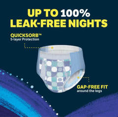 Extra Large 46 Ct Goodnites Nighttime Bedwetting Underwear for Boys ,95- 140 LB