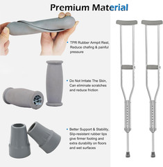 Crutch Pads and Caps Set – Comfort Padding for Armpits and Hand Grips