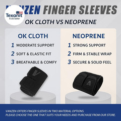Finger Splint (No Metal Support), 2PCS Upgraded Neoprene Finger Straps/Wraps for