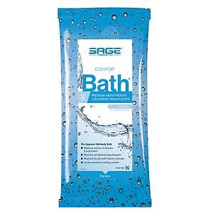 Comfort Bath Cleansing Washcloths, Heavyweight, Pack of 8, 4 Pack (32 total)