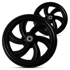 Healthline Walker Rollator Replacement Wheel – 7.5 Inch (Pack of 2), Black